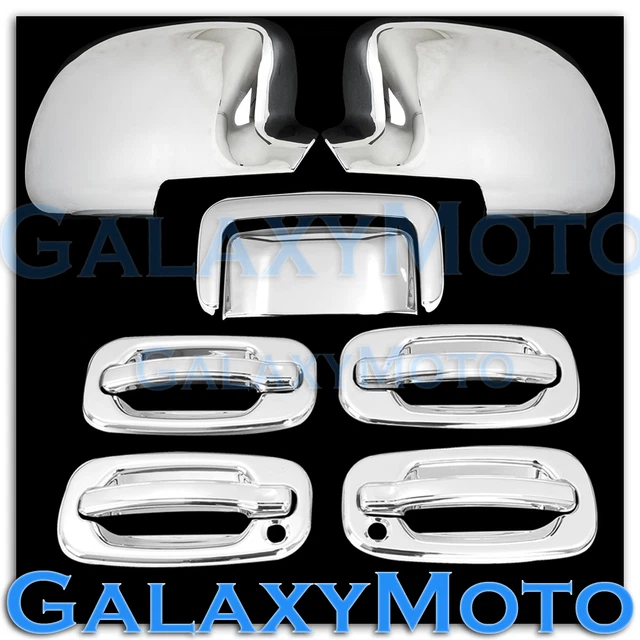 00-06 Chevy Suburban Full Chrome Mirror+4 Door handle+PSG Keyhole+Tailgate Cover