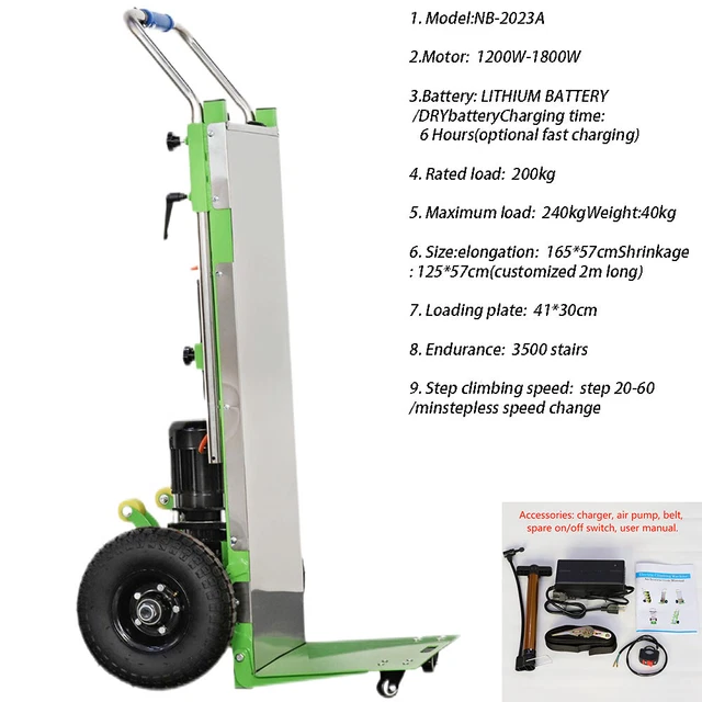 Electric Stair Climber Truck Heavy Moving Hand Truck Factory Building Warehouse