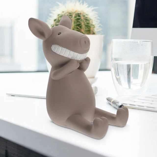 Soporte para teléfono Piggy Resina Cerdo Teléfono móvil Soporte para cerdo Soporte para café