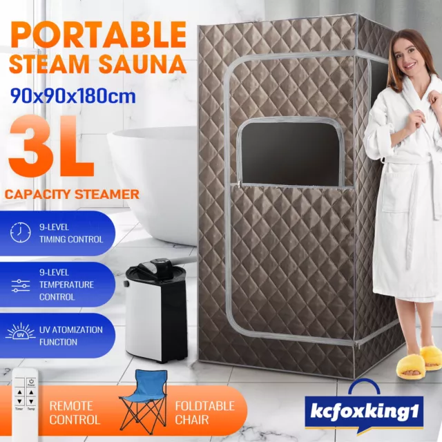 Portable Steam Sauna Tent Home Steamer Heating Slimming Skin Body Spa 90x180cm