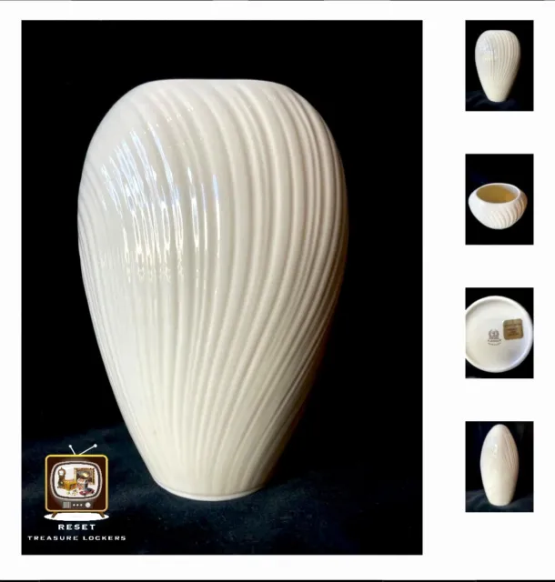 Vintage Elegant LENOX Mirage Cream Bone Vase 8 inches tall Flower Decor