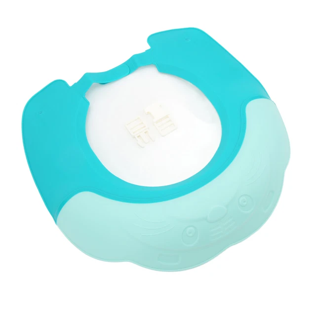 (Green)Baby Bath Cap Adjustable Waterproof Adjustable Baby Bath Face Protector