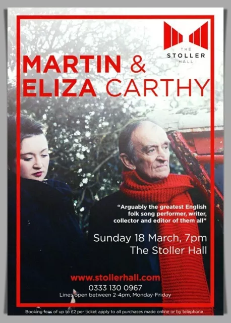 Martin & Eliza Carthy Original UK Promo A5 Card Flyer (2018) - The Watersons