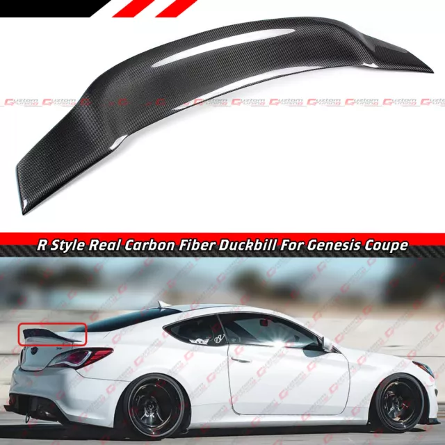 For 2010-2016 Genesis Coupe Kdm R Style Carbon Fiber Duckbill Trunk Spoiler Wing