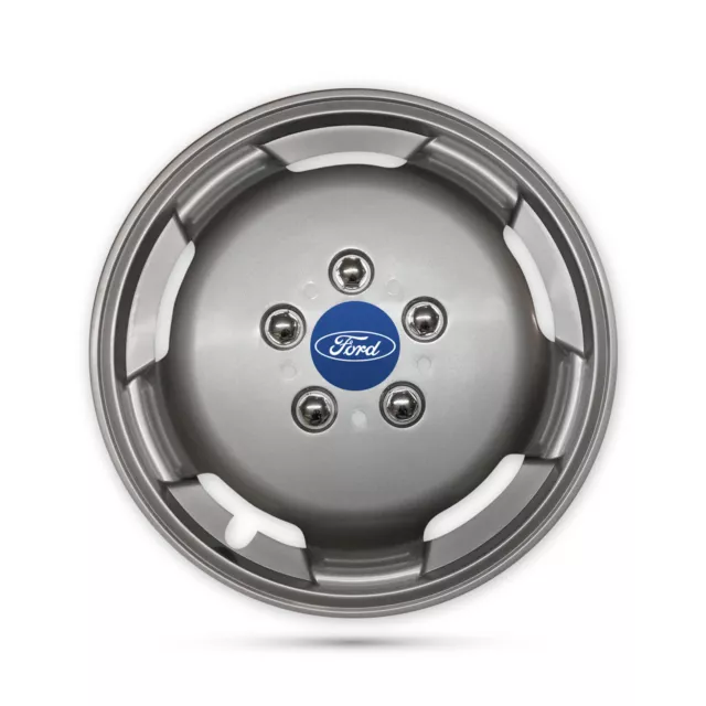 For Ford Transit Van 2014- 4x 16” Deep Dish Silver Wheel Trims Caps Cover Set