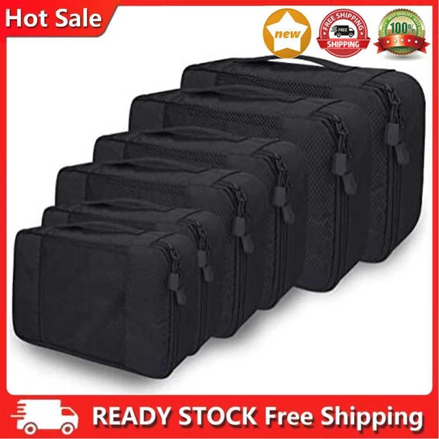 6 pz valigie da viaggio campeggio all'aperto borsa portabagagli rete nylon borse
