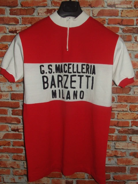 Maillot Cycliste Vintage Eroica Bianchi Piaggio - Laine 80% - Taille M - Années 70