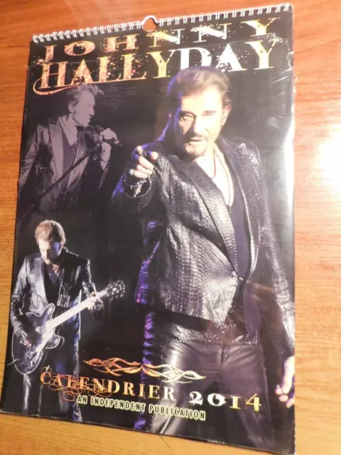 rare grand calendrier johnny hallyday 2014 sous blister 42 x 29