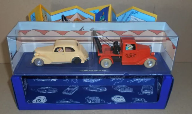 Voiture Tintin 1/43  Le Crabe Aux Pinces D'or La Depanneuse + Voiture Accidentee