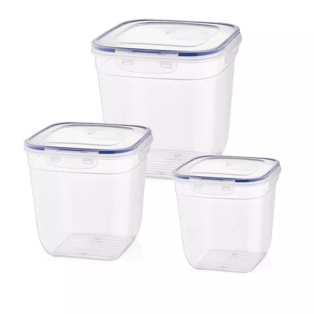 Food Storage Boxes container with Lid Clear Plastic boxes for Kitchen and  Fridge