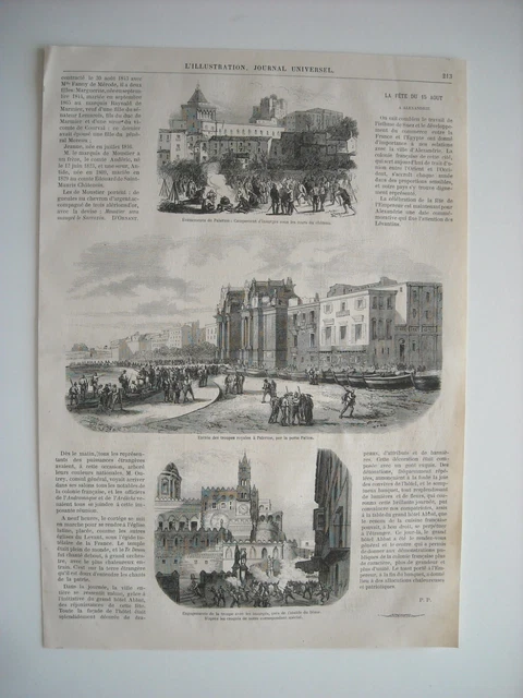Gravure 1866. Evenements De Palerme. Entree Troupes Royales A Palerme. Insurges.