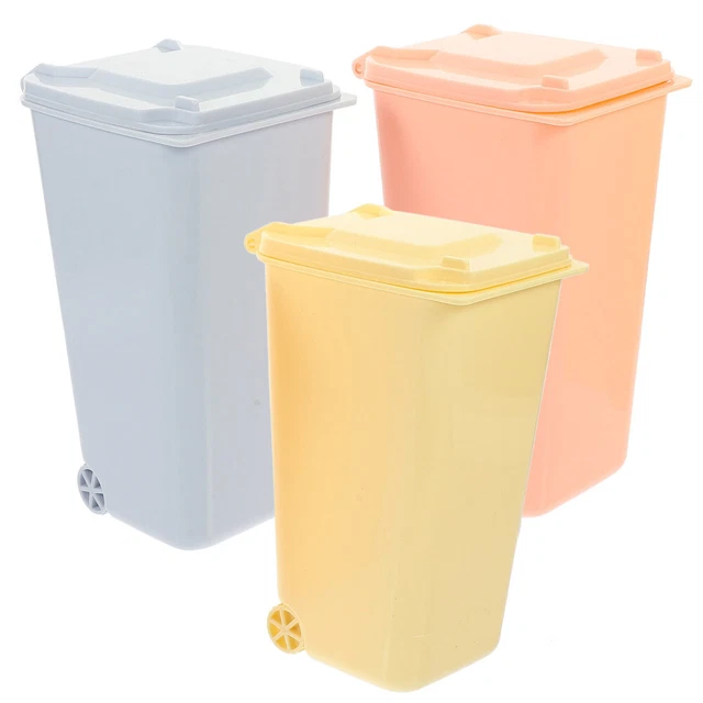 4PCS-Schreibtisch überdacher Mülleimer Multifunktion Mini Mülleimer Can