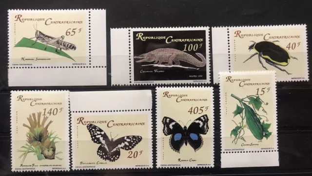 Insects / Butterflies  - stamps - Timbres Central African Rep. MNH** Del.8