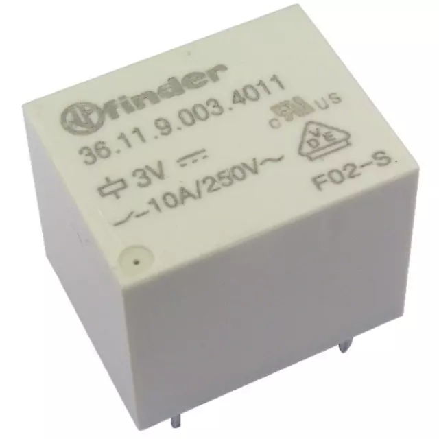 Finder 36.11.9.003.4011 Relais 3V DC 1xUM 10A 25R 250V AC Relay Print 855032