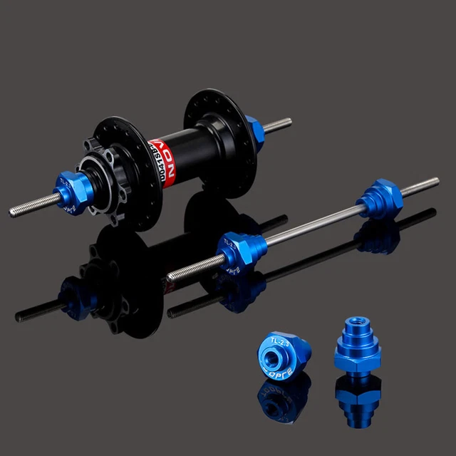 FE# BICYCLE THRU Axle Adaptor Hub Converter Hub Rim Wheel Truing Stands ...