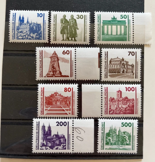 DDR 1990: Bauwerke und Denkmäler Nr. 3344-3352 postfrisch! Satz komplett