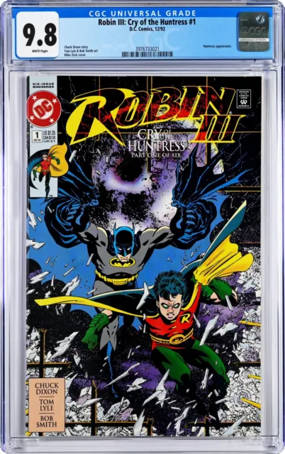Robin III: Cry of the Huntress #1 CGC 9.8 (Dec 1992, DC) Lyle Art, Zeck Cover