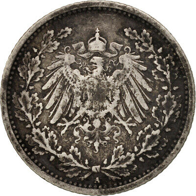 [#405611] Monnaie, GERMANY - EMPIRE, 1/2 Mark, 1905, Berlin, TTB, Argent, KM:17
