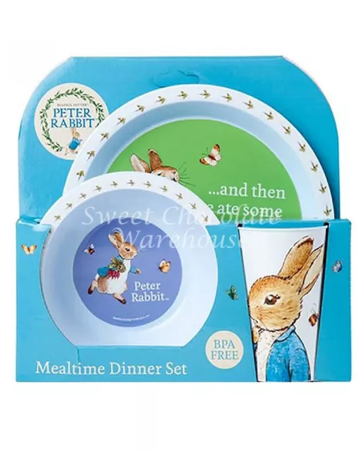 Peter Rabbit 3 Piece Mealtime Dinner Set with Peter Rabbit Tumbler