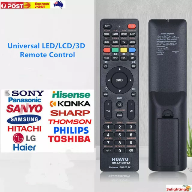 Universal TV Remote Control LCD/LED For Sony/Samsung/Panasonic/LG/Sharp/Sanyo AU