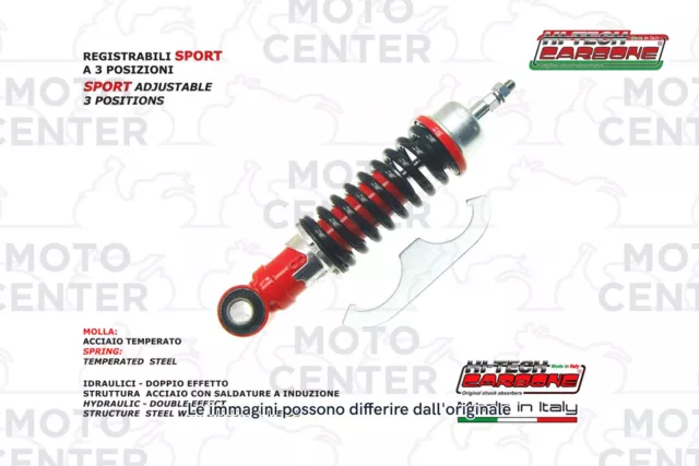 Ammortizzatore Anteriore Carbone Sport Rosso Regolabile Piaggio Vespa 50 Special