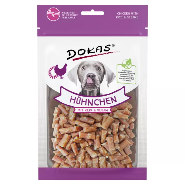 Dokas Poulet Avec Riz 70 G, Friandise pour Chien, Neuf