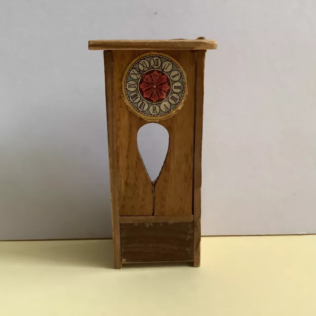 Antique ( German ?) Dolls House Floor-standing Clock