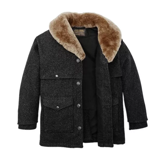 FILSON - PACKER Coat - Lined - Mackinaw Wool - XL - Charcoal Black ...