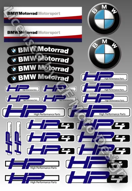 HP4 BMW Motorsport S1000RR Motorrad Aufkleber Stickers Racing HP Performance