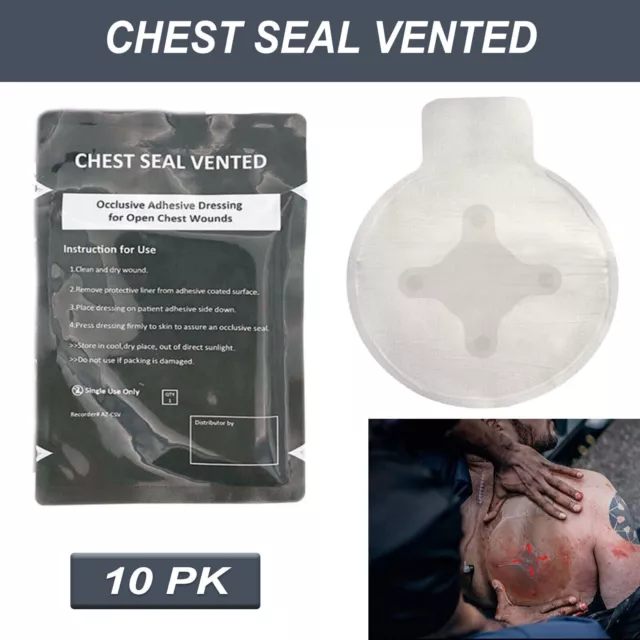 Chest Seal Vented - 10 Pack IFAK Refill - 4 Vents