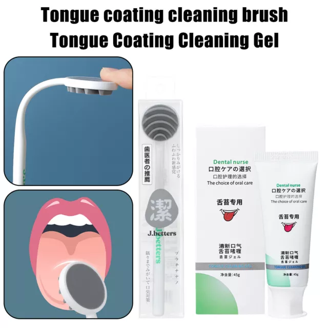 Raspador de lengua y gel de limpieza de recubrimiento Fresh Eliminar mal olor oral al limpiador