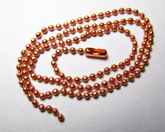 #3 (2.4mm) Beautiful FACETED Ball SOLID COPPER Chain Bracelets and Necklaces