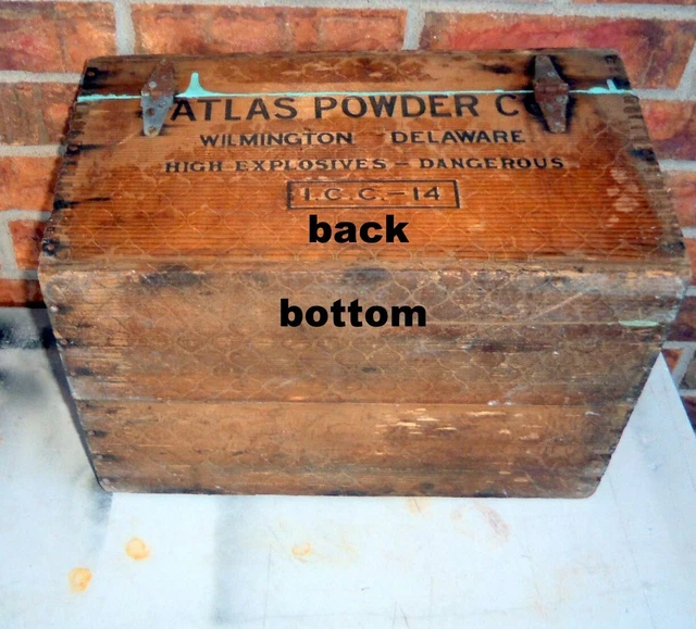 Antique Atlas Powder Co Explosive Gelatin Wooden Box Lid 7