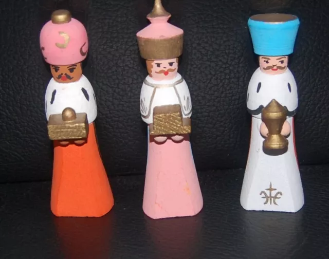 Krippenfiguren Krippe Weihnachtskrippe Heiligen 3 Könige Original Erzgebirge