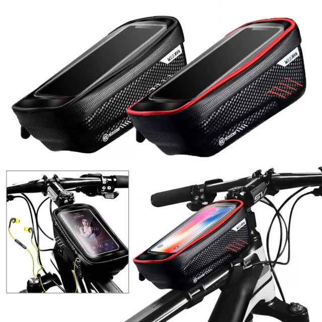 Borsa per mountain bike 6,2 pollici MTB borse anteriori custodia cellulare bicicletta borsa tubo superiore