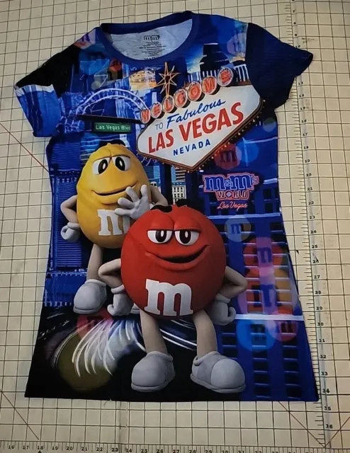 M&Ms World Las Vegas All Over  shirt M Mars Womens MM Candy L