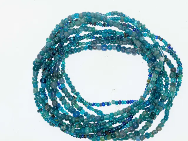 Teal Blue Ancient Excavated Nila Beads