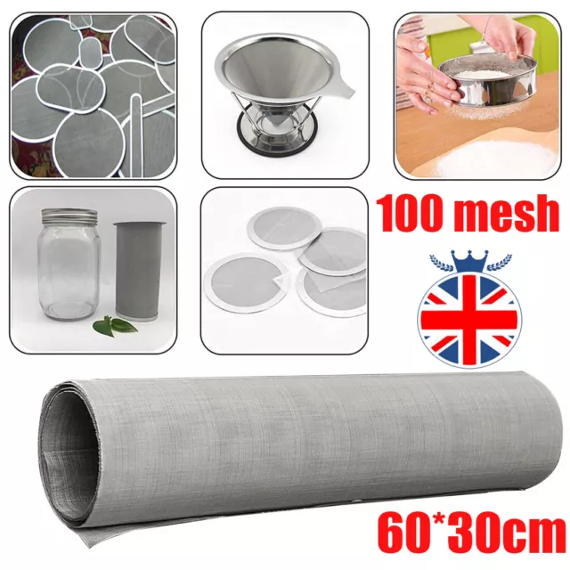 100 Mesh 60*30cm Stainless Steel Woven Wire Filtration Grill Sheet Fine Filter