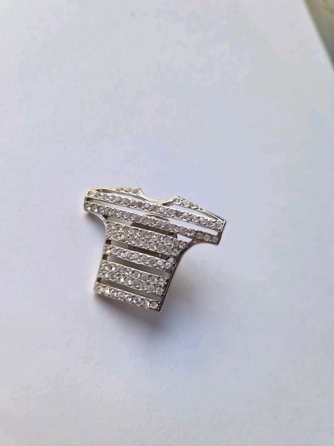 Broche Vintage Cristal Sonia Rykiel Paris – Bijou Ancien à Pincer, Couleur Argenté