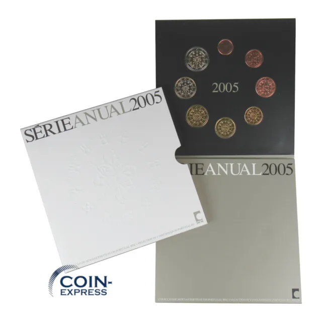 *** EURO KMS PORTUGAL 2005 BU Kursmünzensatz Stempelglanz im Folder ***