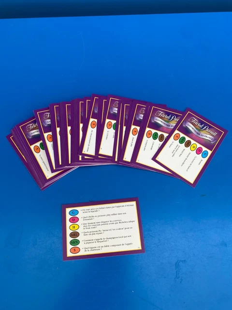 Lot De 50 Cartes Recharge Pour Trivial Pursuit Édition Famille - 300 Questions, Occasion, Parfait Pour Soirées Jeux