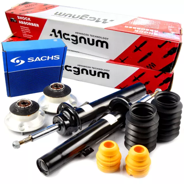 2X Stoßdämpfer + Service-Kit + SACHS Domlager Vorne für BMW 1er E81 E82 E87 E88