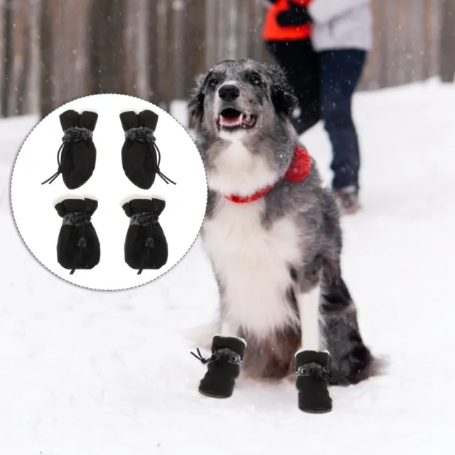 4 Pcs Hund Schnee Schuhüberzüge Für Haustiere Hundeschuhe Kälte Pfote