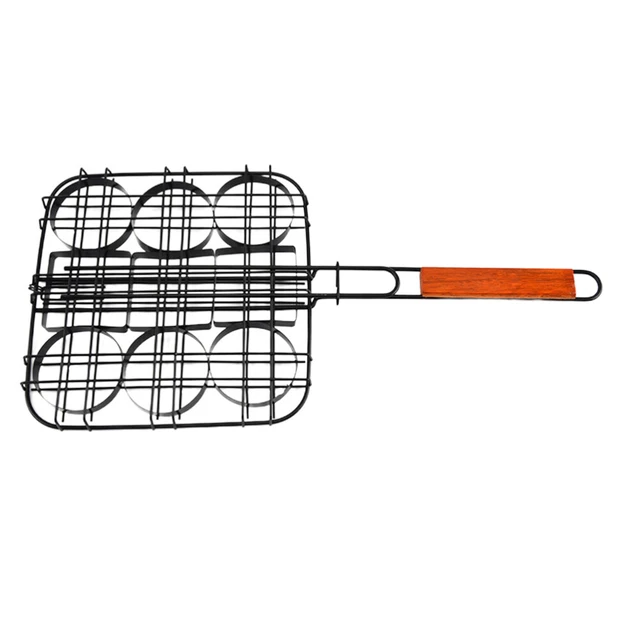 Haofy Griglia Per Barbecue Rotonda In Metallo, Antiaderente, Resistente Al Calore, Per Esterni, Picnic E Campeggio