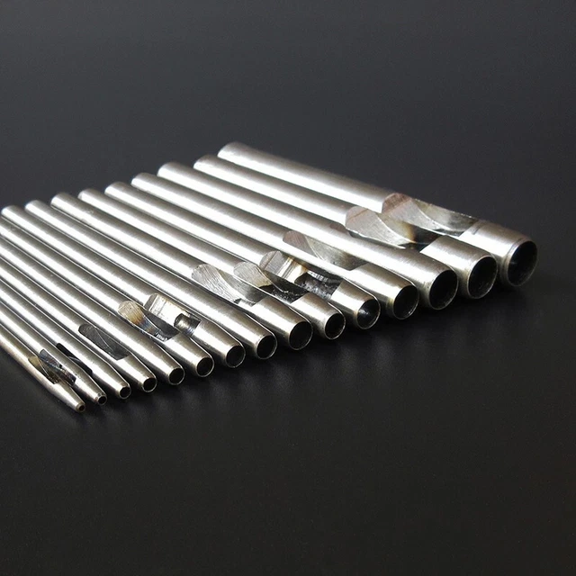 Ensemble premium de 10 pièces d'outils de poinçon en cuir pour artisans et mar