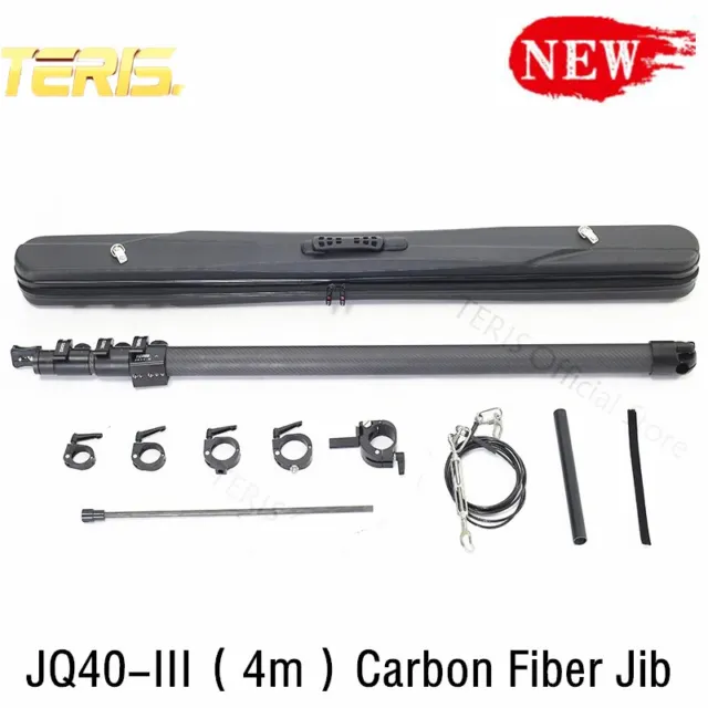 Mini pluma de fibra de carbono TERIS JQ40-III 4M DSLR pluma pluma brazo grúa video