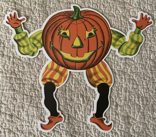 Vintage Inspired New Halloween JOL Goblin Die Cut Art Craft Scrapbook Decor