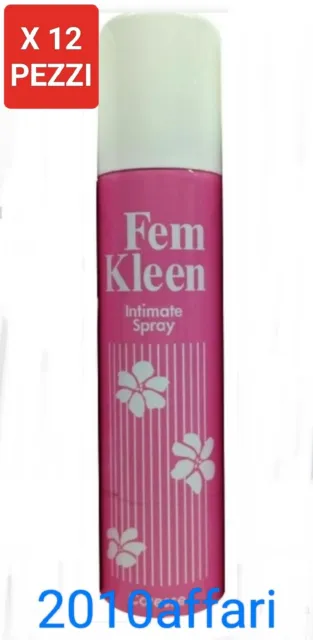 Fem Kleen Caresse Deodorante Secco per L'Igiene Intima 100 ml Spray - 12 Pezzi