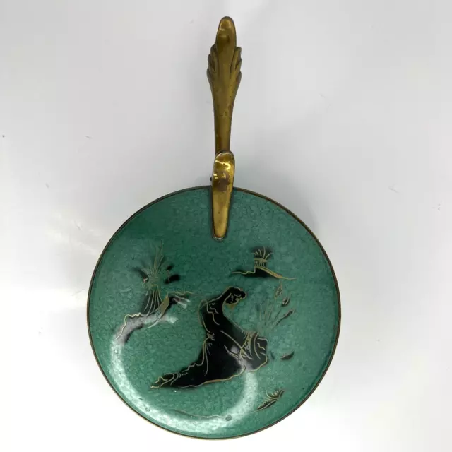 Oppenheim Incense Burner Silent Butler Crumb Catcher Ash Pan Brass Enamel Israel