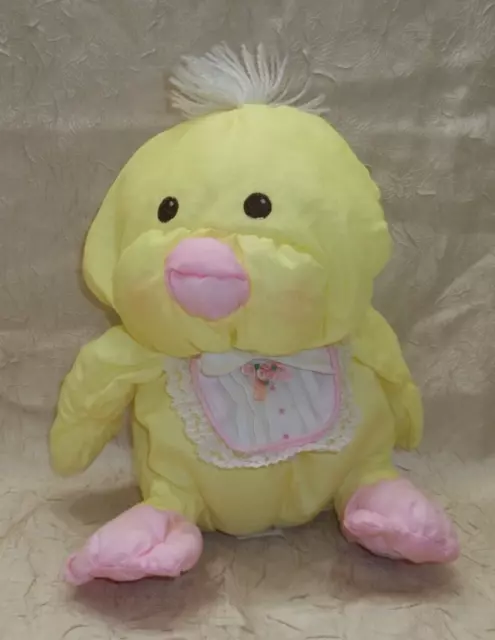 Fisher Price Puffalump Nylon Yellow Chick Plush 1986 Stuffed Animal Vintage
